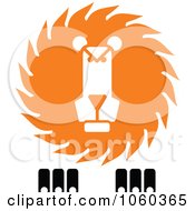 Royalty Free Vector Clip Art Illustration Of A Lion Face Logo 1