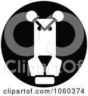 Royalty Free Vector Clip Art Illustration Of A Black And White Lion Logo 1