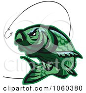 Poster, Art Print Of Jumping Fish And Hook Logo - 4