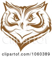 Poster, Art Print Of Owl Face Logo - 6