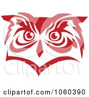 Royalty Free Vector Clip Art Illustration Of An Owl Face Logo 3