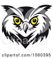 Poster, Art Print Of Owl Face Logo - 4