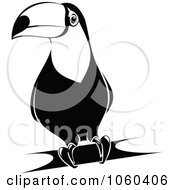 Poster, Art Print Of Black And White Toucan Logo - 2