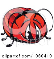 Royalty Free Vector Clip Art Illustration Of A Red Beetle Logo