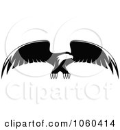 Poster, Art Print Of Black And White Flying Eagle Logo - 8