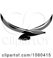 Poster, Art Print Of Black And White Flying Eagle Logo - 11