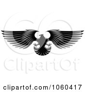 Poster, Art Print Of Black And White Flying Eagle Logo - 4