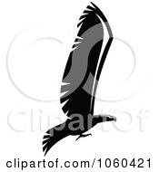 Poster, Art Print Of Black And White Flying Eagle Logo - 2