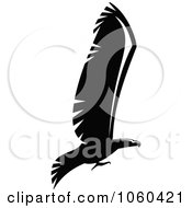 Royalty Free Vector Clip Art Illustration Of A Black And White Flying Eagle Logo 2
