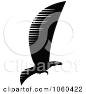 Royalty Free Vector Clip Art Illustration Of A Black And White Flying Eagle Logo 3