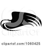 Poster, Art Print Of Black And White Flying Eagle Logo - 10