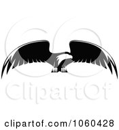 Poster, Art Print Of Black And White Flying Eagle Logo - 9