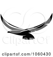 Poster, Art Print Of Black And White Flying Eagle Logo - 7