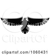 Poster, Art Print Of Black And White Flying Eagle Logo - 6