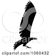 Poster, Art Print Of Black And White Flying Eagle Logo - 1