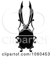 Royalty Free Vector Clip Art Illustration Of A Black And White Scarab Beetle Logo 4 by Vector Tradition SM