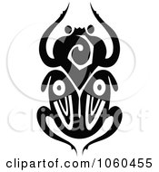 Black And White Scarab Beetle Logo - 5
