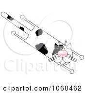 Royalty Free Vector Clip Art Illustration Of A Leaping Cat