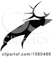 Poster, Art Print Of Black And White Moose Logo - 3