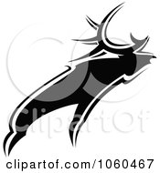 Poster, Art Print Of Black And White Moose Logo - 1