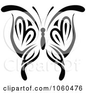 Poster, Art Print Of Black And White Butterfly Logo - 4