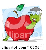 Poster, Art Print Of Student Worm In An Apple - 3