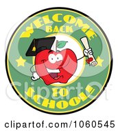 Poster, Art Print Of Welcome Back To School Circle And Student Apple Holding A Diploma - 1