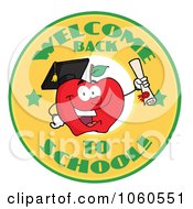 Poster, Art Print Of Welcome Back To School Circle And Student Apple Holding A Diploma - 2