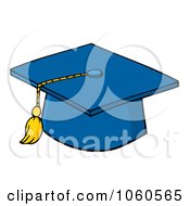 Poster, Art Print Of Blue Graduation Cap And Tassel