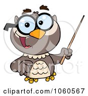 Poster, Art Print Of Professor Owl Holding A Pointer Stick - 2
