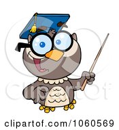 Poster, Art Print Of Professor Owl Holding A Pointer Stick - 1