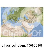 Royalty Free CGI Clip Art Illustration Of A 3d Shaded Relief Map Of Europe North Africa And Near East by Michael Schmeling #COLLC1060599-0128