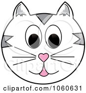 Poster, Art Print Of White Cat Face