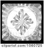 Royalty Free Vector Clip Art Illustration Of A Crystal Poker Diamond Over Rays