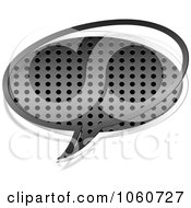 Royalty Free Vector Clip Art Illustration Of A Metal Chat Balloon