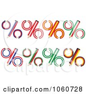 Royalty Free Vector Clip Art Illustration Of A Digital Collage Of National Flag Inspired Percent Pencils by Andrei Marincas