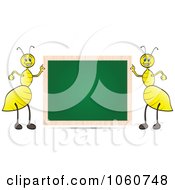 Poster, Art Print Of Chalk Board And Two Ants