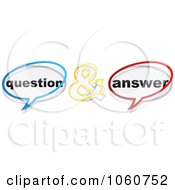 Poster, Art Print Of Digital Collage Of Question And Answer Chat Balloons