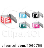 Royalty Free Vector Clip Art Illustration Of A Digital Collage Of Dollar Boxes by Andrei Marincas