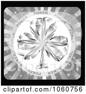 Royalty Free Vector Clip Art Illustration Of A Crystal Poker Club Over Rays