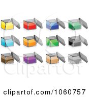 Royalty Free Vector Clip Art Illustration Of A Digital Collage Of 3d Boxes 1