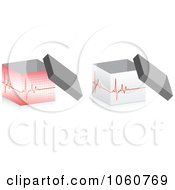 Poster, Art Print Of Digital Collage Of 3d Medical Heart Beat Boxes