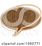 Royalty Free Vector Clip Art Illustration Of A Wooden Chat Balloon