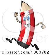 Royalty Free Vector Clip Art Illustration Of A Running Austria Flag Pencil Character