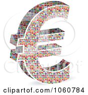 Poster, Art Print Of 3d Euro Symbol Made Of World Flags