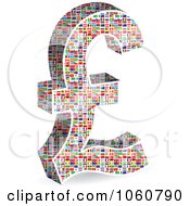 Royalty Free Vector Clip Art Illustration Of A 3d Lira Symbol Made Of World Flags by Andrei Marincas