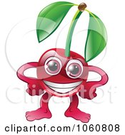 Poster, Art Print Of Happy Cherry Character With Hands On Hips