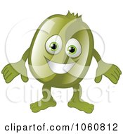 Royalty Free Vector Clip Art Illustration Of A Happy Kiwi Character Smiling
