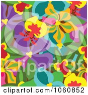Poster, Art Print Of Orchid Flower Pattern