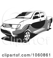 Poster, Art Print Of Black And White L200 Pickup Truck